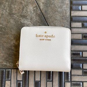 Kate Spade Staci Small Zip Around Bifold Wallet Parchment